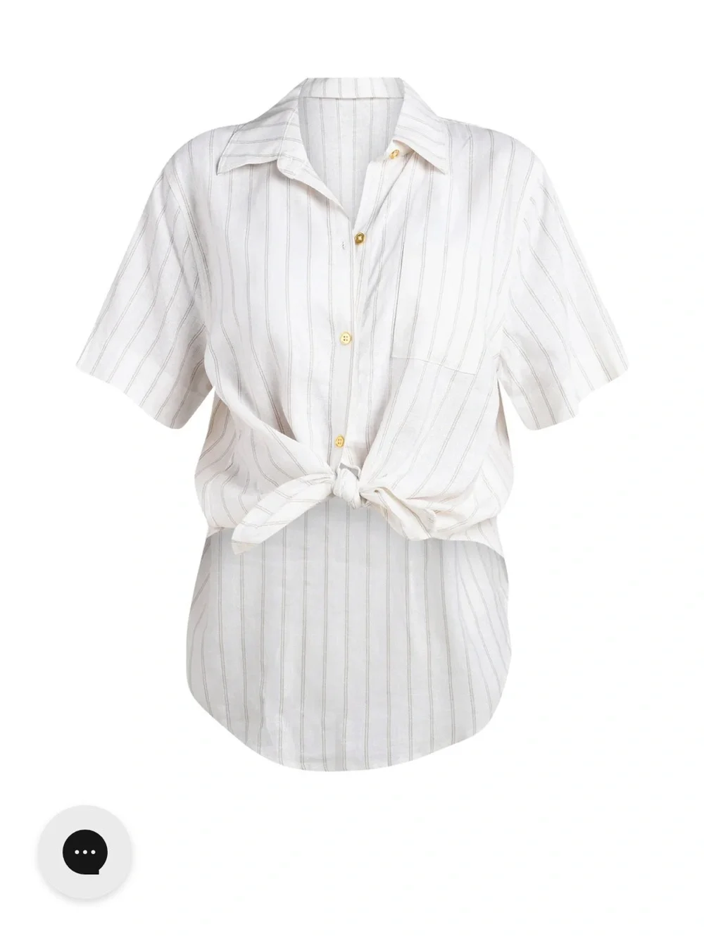 La Blanca beachwear - Delphine cost linen shirt causal short sleeve button up